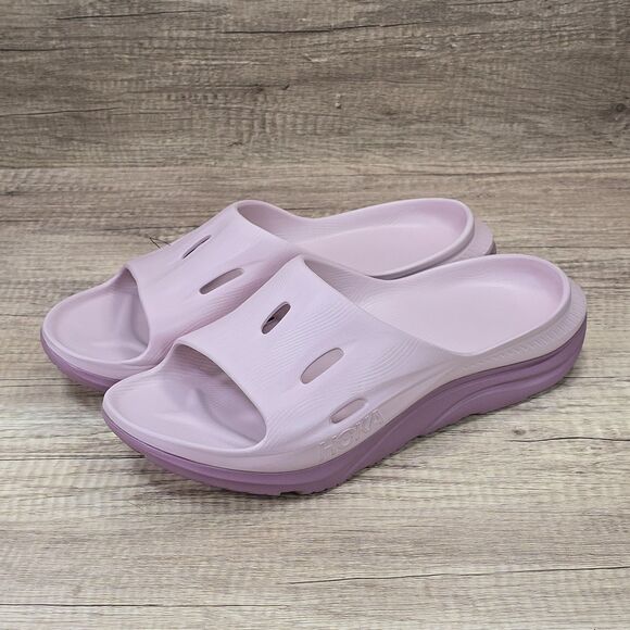 Hoka One U Ora Recovery Slide 3 Men’s Sz 13 Women's Sz 15 Pale Mauve Sandals NEW - Picture 9 of 9